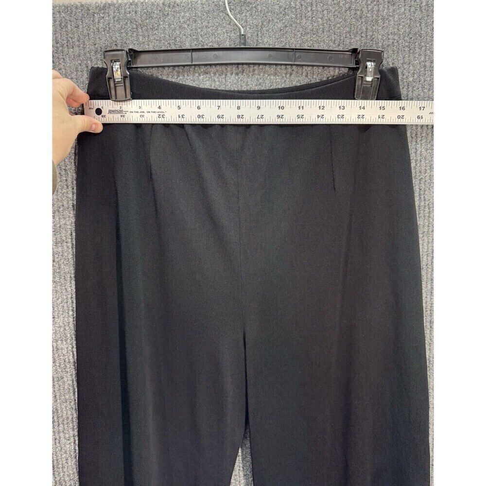 Exclusively Misook Pants Womens XL Black Knit Straight Leg Pull On High Rise - Picture 4 of 8